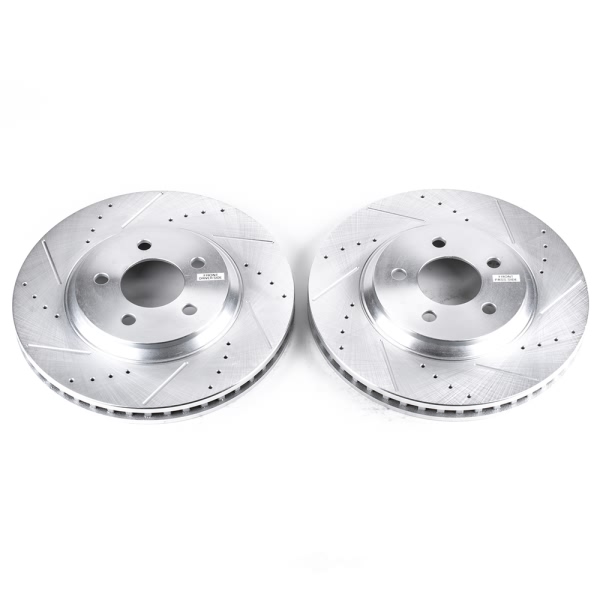 Power Stop PowerStop Evolution Performance Drilled, Slotted& Plated Brake Rotor Pair AR8171XPR