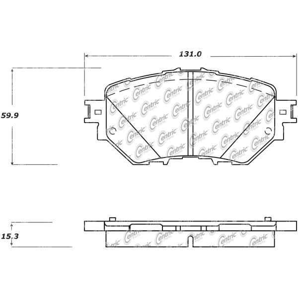 Centric Posi Quiet™ Ceramic Front Disc Brake Pads 105.17590