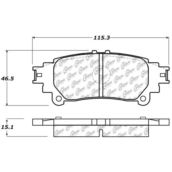 Centric Posi Quiet™ Ceramic Rear Disc Brake Pads 105.13910