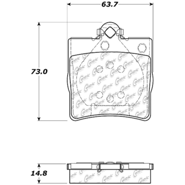Centric Posi Quiet™ Ceramic Rear Disc Brake Pads 105.07790