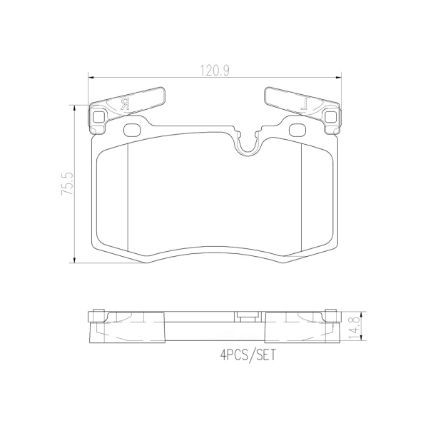 brembo Premium Ceramic Front Disc Brake Pads P06068N