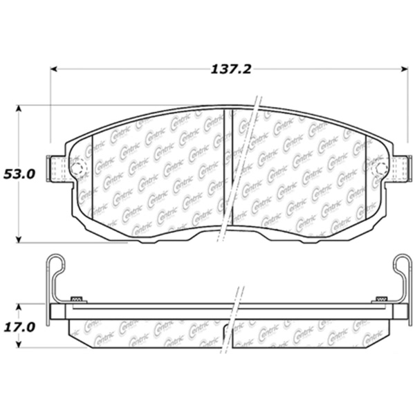 Centric Posi Quiet™ Ceramic Front Disc Brake Pads 105.08150