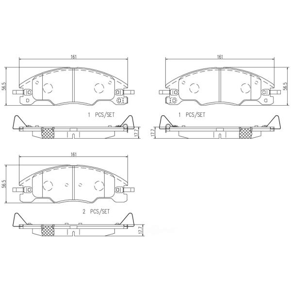 brembo Premium Ceramic Front Disc Brake Pads P24163N