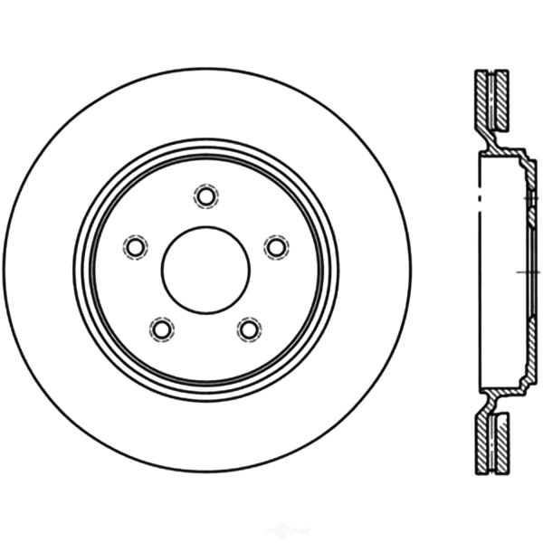 Centric SportStop Drilled 1-Piece Rear Brake Rotor 128.62096