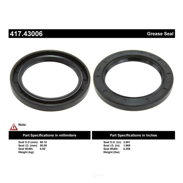 Centric Premium™ Front Inner Wheel Seal 417.43006