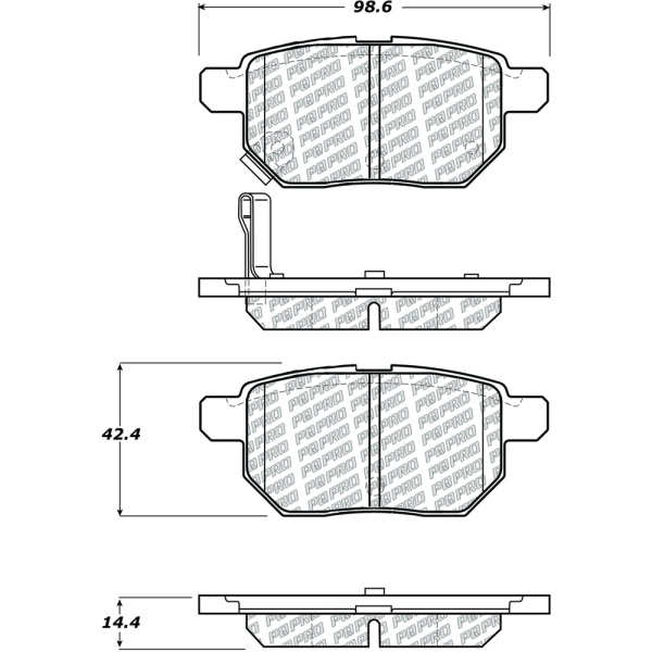 Centric Posi Quiet Pro™ Ceramic Rear Disc Brake Pads 500.13541