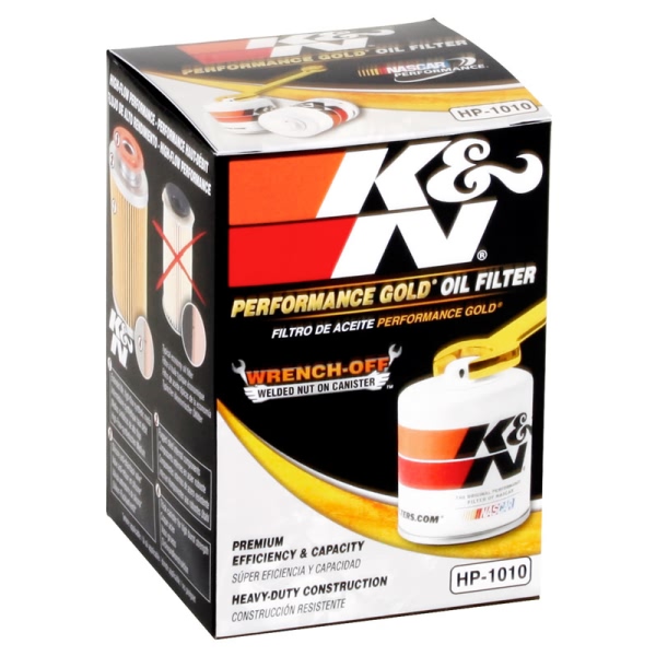 K&N Performance Gold™ Wrench-Off Oil Filter HP-1010