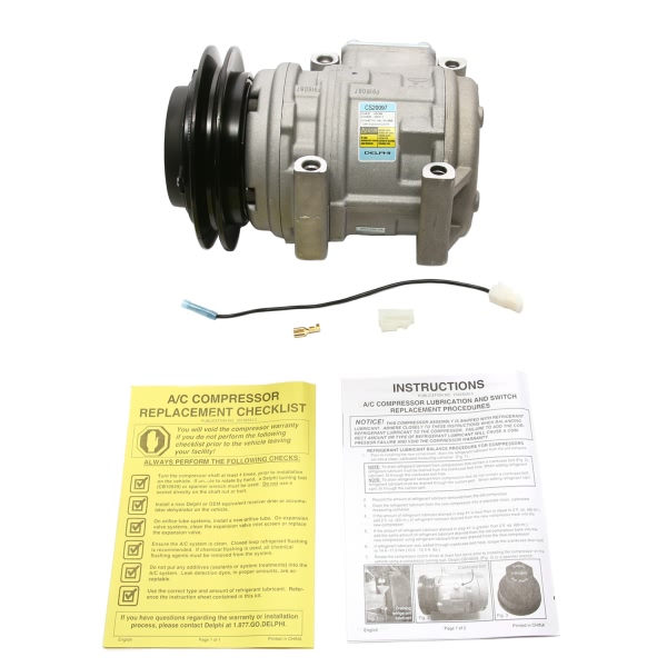 Delphi A C Compressor With Clutch CS20097