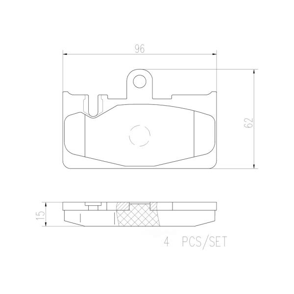 brembo Premium Ceramic Rear Disc Brake Pads P83059N