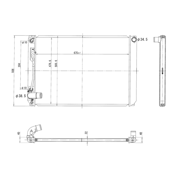 TYC Engine Coolant Radiator 2925