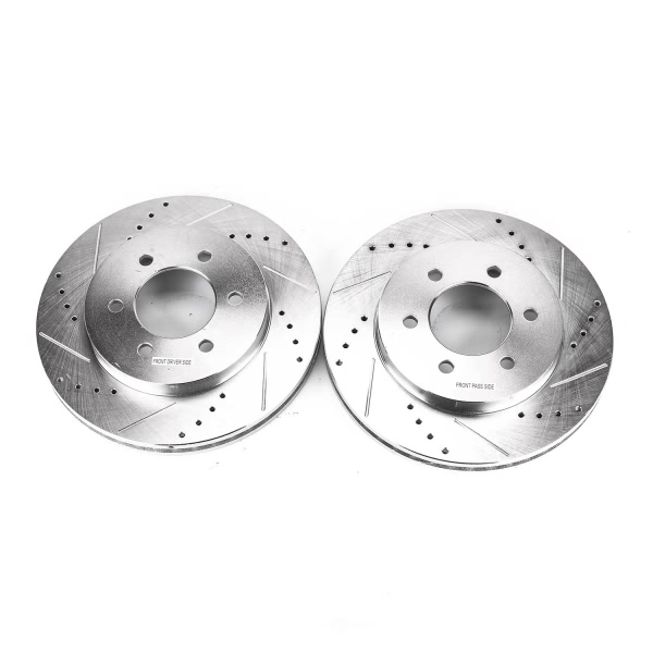 Power Stop PowerStop Evolution Performance Drilled, Slotted& Plated Brake Rotor Pair AR8596XPR
