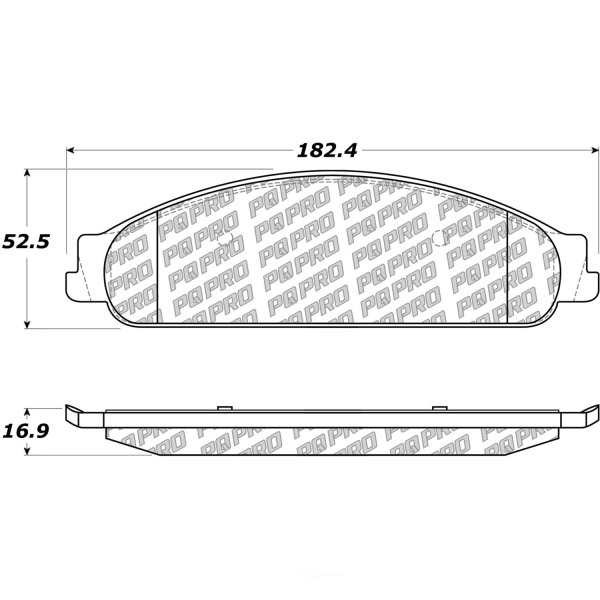 Centric Posi Quiet Pro™ Semi-Metallic Front Disc Brake Pads 500.10700