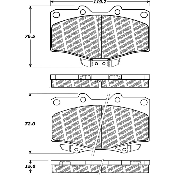 Centric Posi Quiet Pro™ Ceramic Front Disc Brake Pads 500.06110