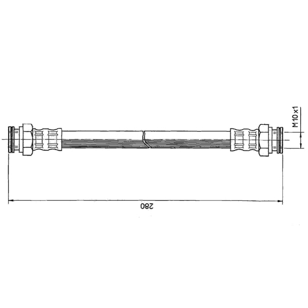 Centric Rear Brake Hose 150.42000