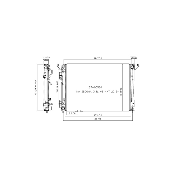 TYC Engine Coolant Radiator 13508