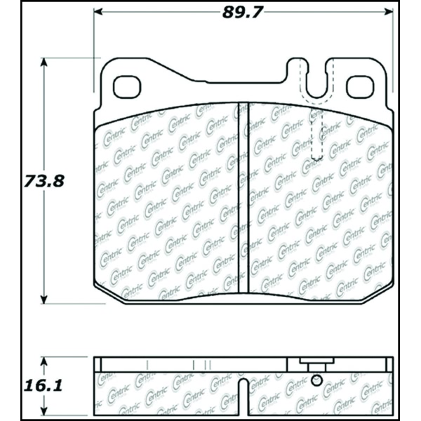 Centric Posi Quiet™ Ceramic Front Disc Brake Pads 105.01451