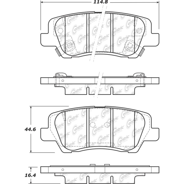 Centric Posi Quiet™ Ceramic Rear Disc Brake Pads 105.18390