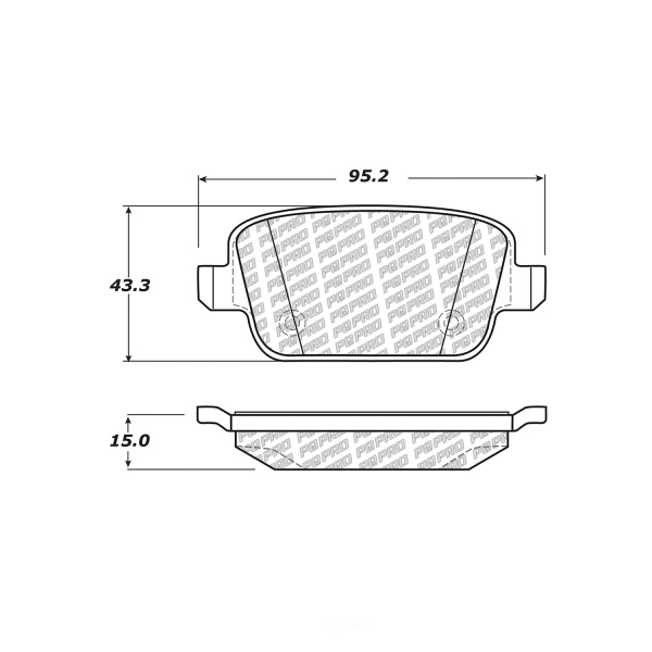 Centric Posi Quiet Pro™ Ceramic Rear Disc Brake Pads 500.13140
