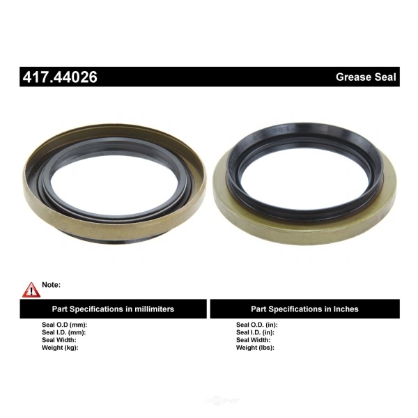 Centric Premium™ Front Inner Wheel Seal 417.44026