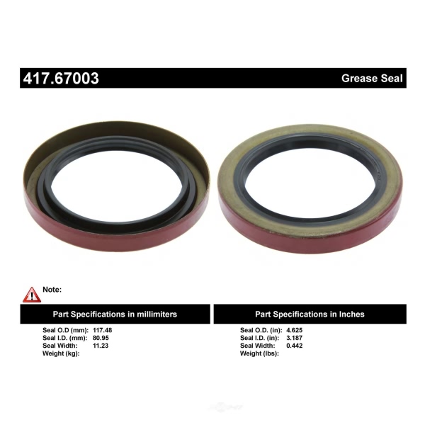 Centric Premium™ Front Inner Wheel Seal 417.67003