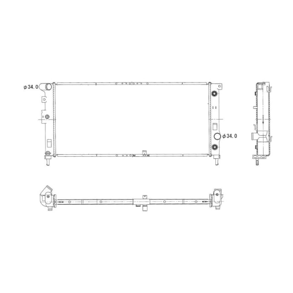 TYC Engine Coolant Radiator 2881