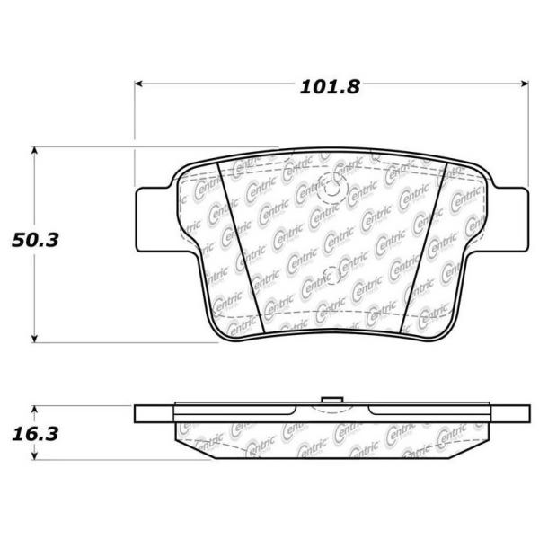 Centric Posi Quiet™ Ceramic Rear Disc Brake Pads 105.10710