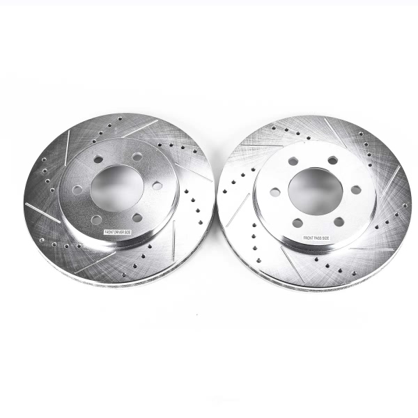 Power Stop PowerStop Evolution Performance Drilled, Slotted& Plated Brake Rotor Pair AR8590XPR