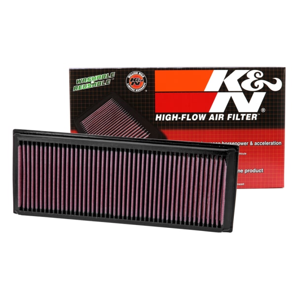 K&N 33 Series Panel Red Air Filter （13.438" L x 5.313" W x 1.188" H) 33-2865