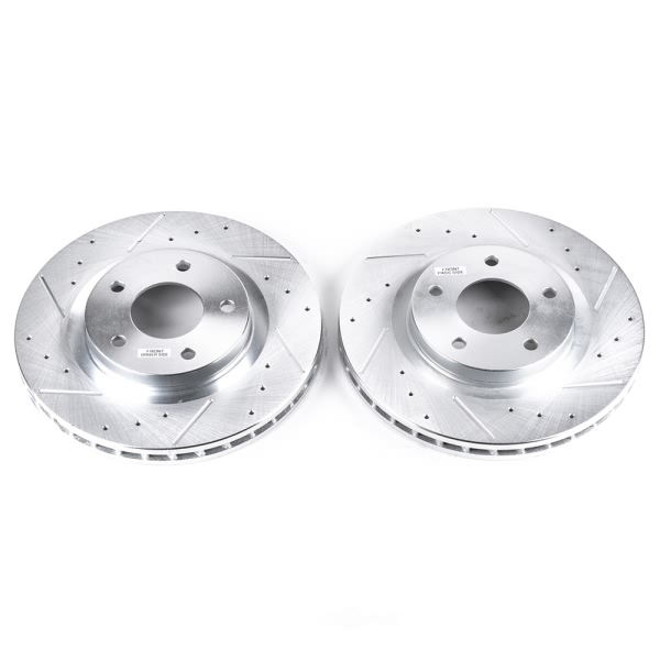 Power Stop PowerStop Evolution Performance Drilled, Slotted& Plated Brake Rotor Pair AR8369XPR