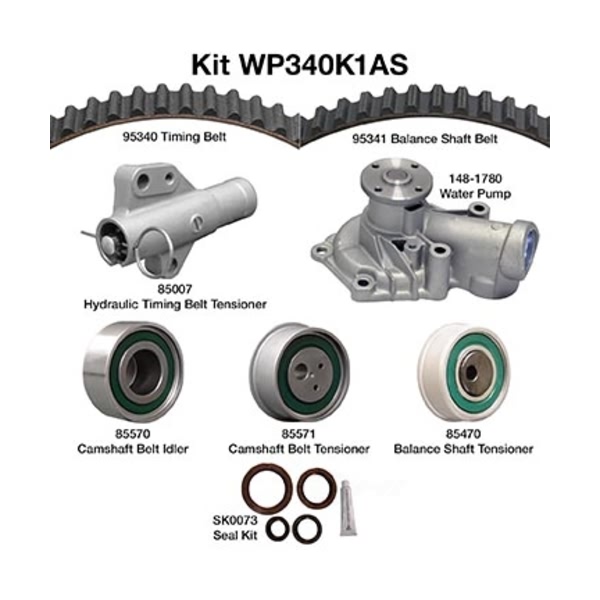 Dayco Timing Belt Kit With Water Pump WP340K1AS