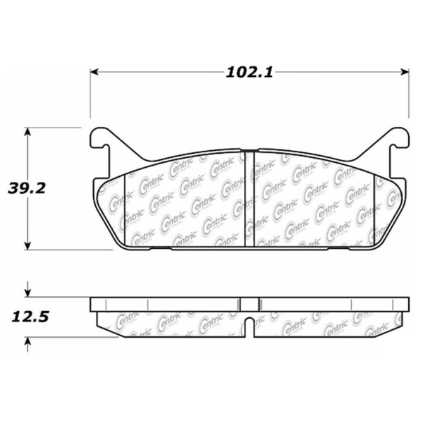 Centric Posi Quiet™ Ceramic Rear Disc Brake Pads 105.04580