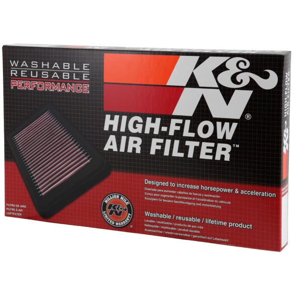K&N 33 Series Panel Red Air Filter （11.688" L x 9.25" W x 0.938" H) 33-2271