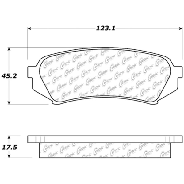 Centric Premium Ceramic Rear Disc Brake Pads 301.07730