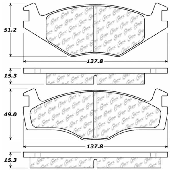 Centric Posi Quiet™ Ceramic Front Disc Brake Pads 105.05690
