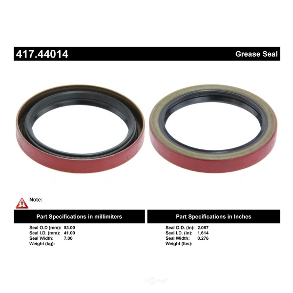 Centric Premium™ Front Inner Wheel Seal 417.44014