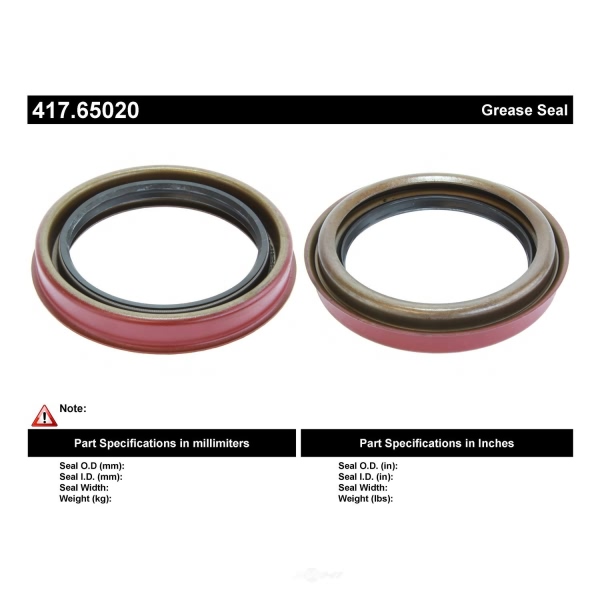 Centric Premium™ Axle Shaft Seal 417.65020
