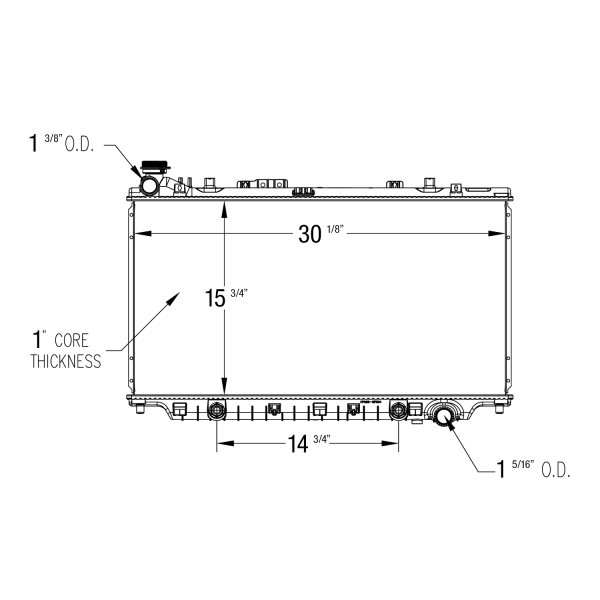 TYC Engine Coolant Radiator 13473