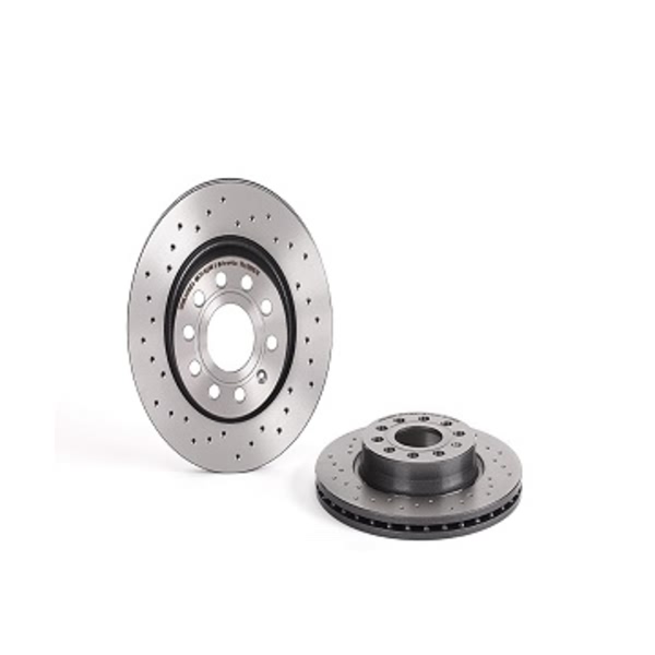brembo Premium Xtra Cross Drilled UV Coated 1-Piece Front Brake Rotors 09.9167.1X