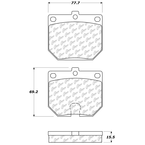 Centric Posi Quiet™ Ceramic Front Disc Brake Pads 105.01140