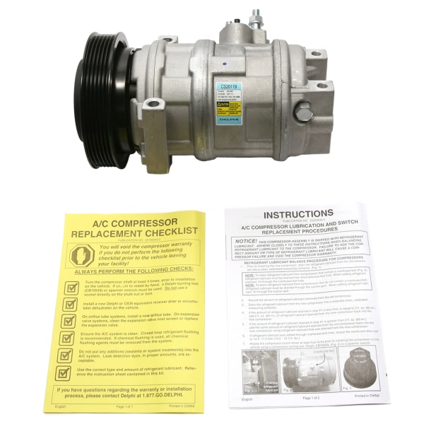 Delphi A C Compressor With Clutch CS20119