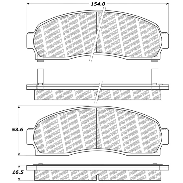 Centric Posi Quiet Pro™ Ceramic Front Disc Brake Pads 500.08330