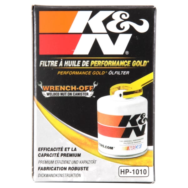 K&N Performance Gold™ Wrench-Off Oil Filter HP-1010