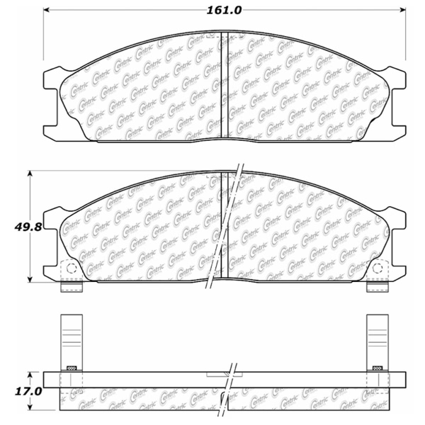 Centric Posi Quiet™ Ceramic Front Disc Brake Pads 105.03330