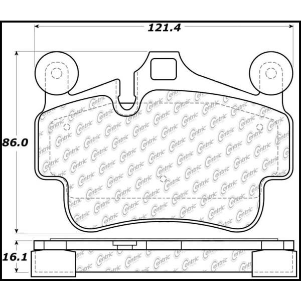 Centric Posi Quiet™ Semi-Metallic Rear Disc Brake Pads 104.11350