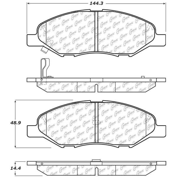 Centric Posi Quiet™ Ceramic Front Disc Brake Pads 105.13450