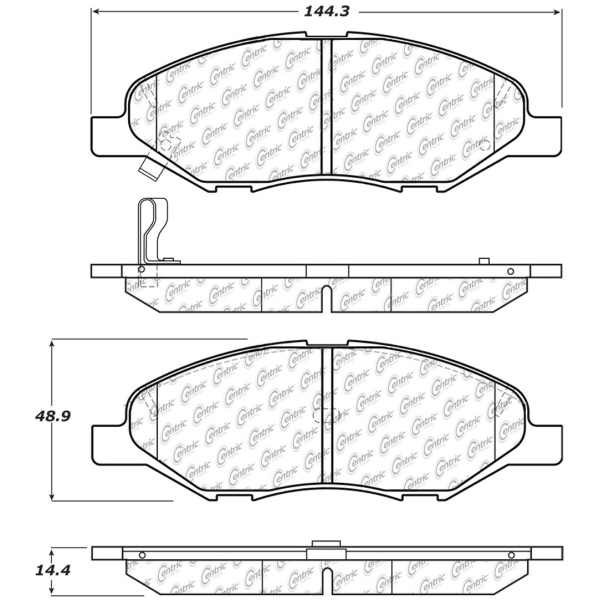 Centric Posi Quiet™ Ceramic Front Disc Brake Pads 105.13450