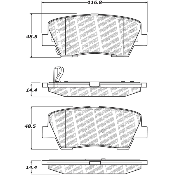 Centric Posi Quiet Pro™ Ceramic Rear Disc Brake Pads 500.12840