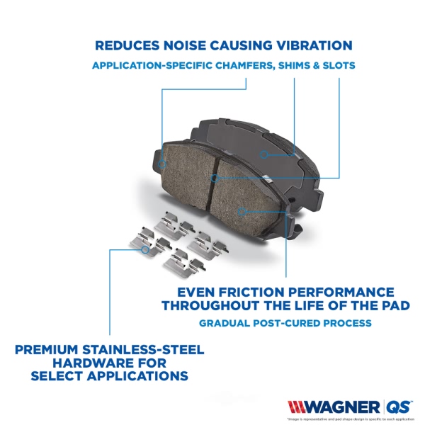 Wagner Quickstop Ceramic Front Disc Brake Pads ZD1815