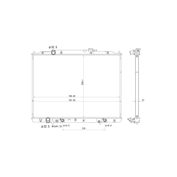 TYC Engine Coolant Radiator 13065