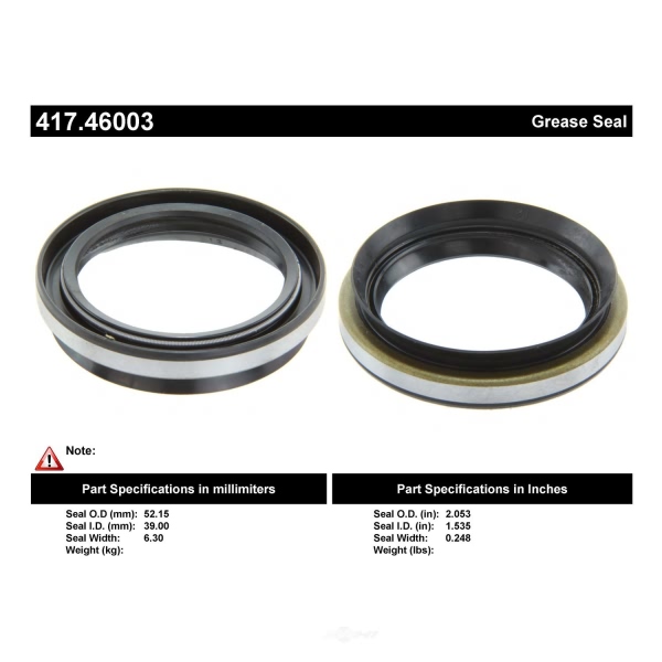 Centric Premium™ Axle Shaft Seal 417.46003